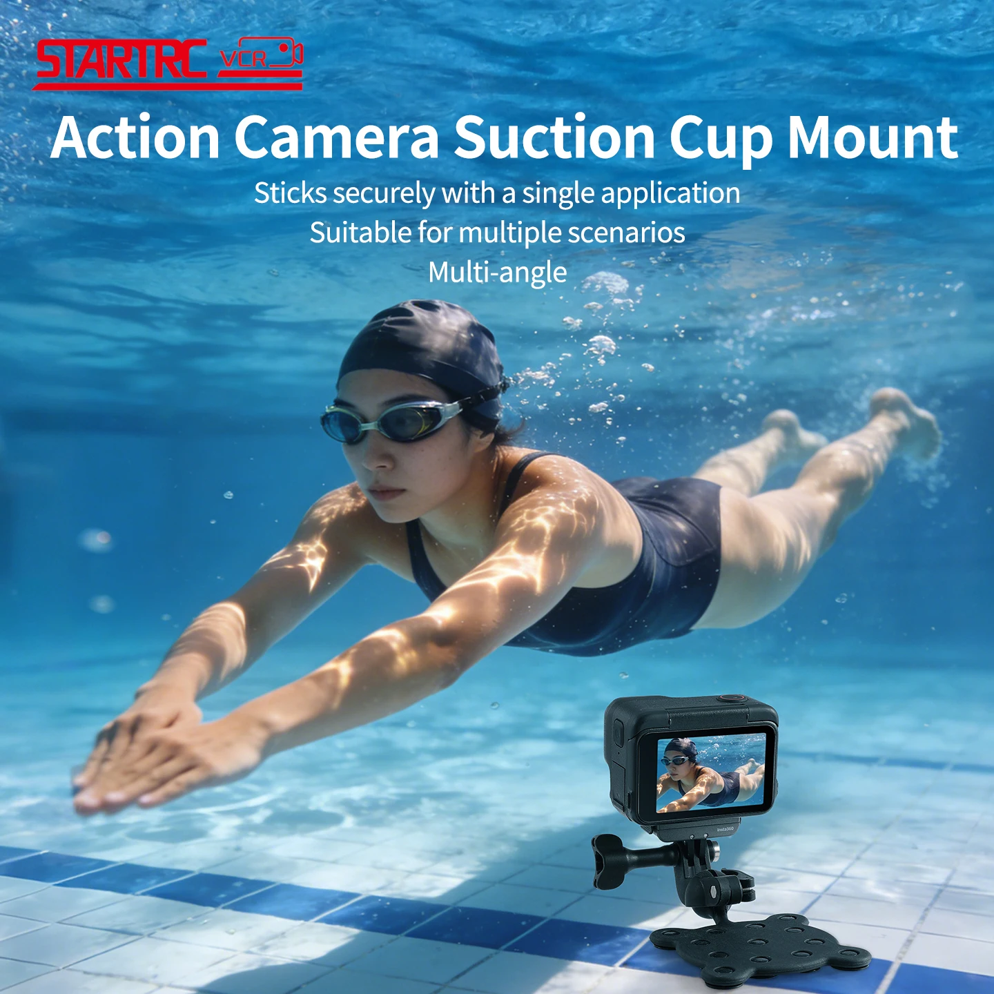 

Swimming Pool Mount for DJI Osmo Nano Action 6 5 4 Insta360 Ace Pro 2 Go Ultra X5 X4 Hero 13/12/11 Action Camera Accessories