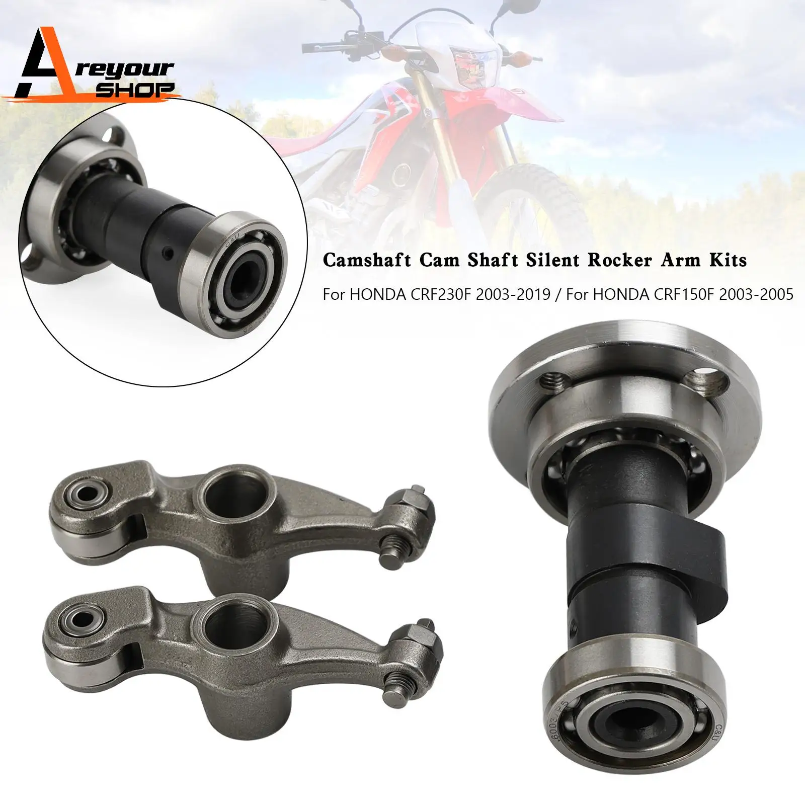 Camshaft Cam Shaft Silent Rocker Arm Kits for Honda CRF150F CRF230F 2003-2019