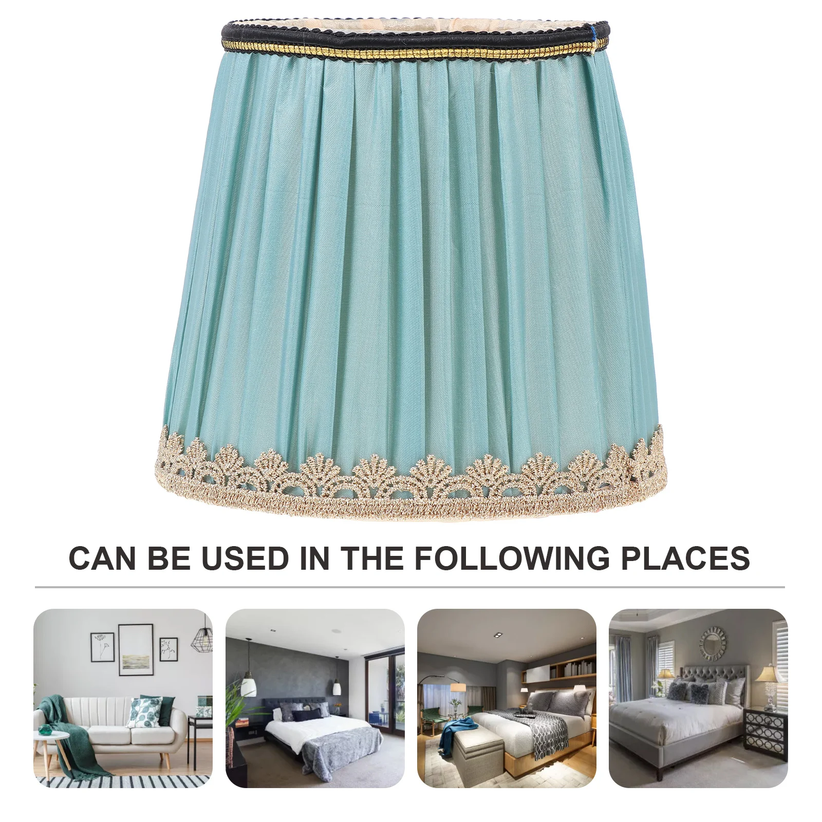 

1Pcs Cloth Lampshade Simple Elegant Ceiling Wall Hanging Light Cover Bedroom Living Room Study Decorative Lamp Shade Home Lamp