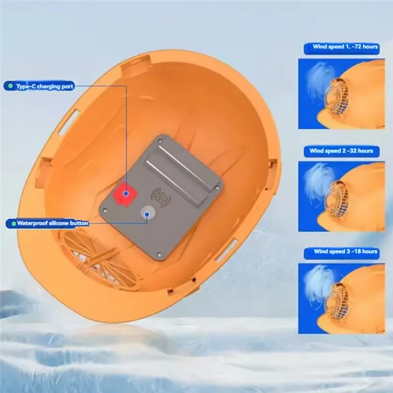 ABRB-Solar casco con ventilador aire acondicionado incorporado casco de sitio de refrigeración protección solar de verano refrigeración de carga