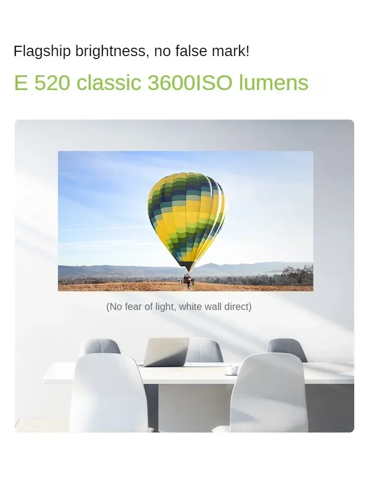 جهاز عرض BenQ E520 ثلاثي الأبعاد DLP 3600 لومن أجهزة عرض ذكية تسليط الضوء على مكتب مؤتمر شاشة منزلية جهاز عرض benq عالي الوضوح