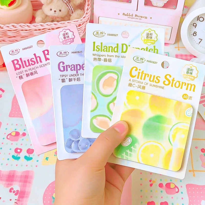 24pcs/lot Creative Fruit Memo Pad Sticky Notes Cute N Times Stationery Label Notepad Bookmark Post School Supplies