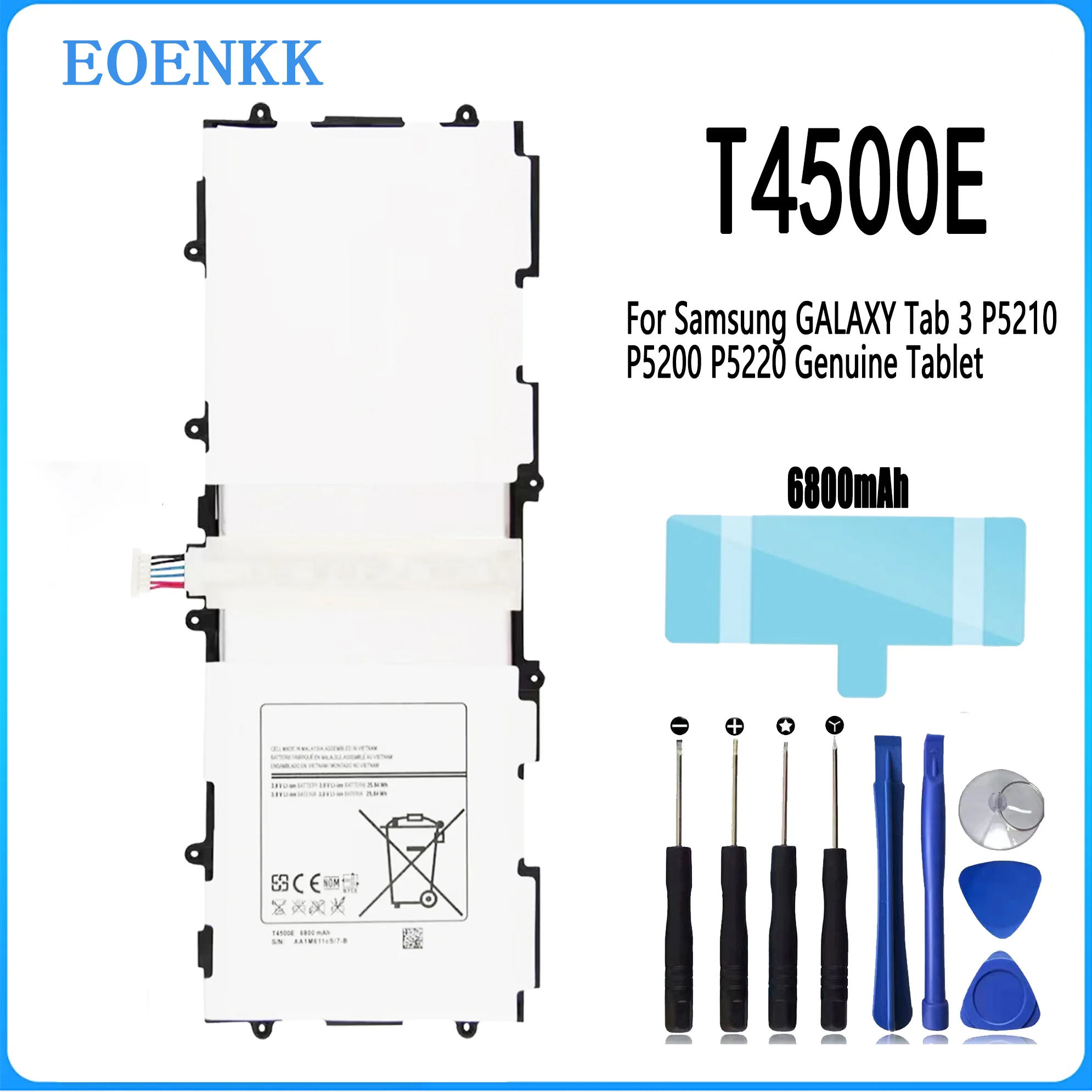 T4500E Battery For Samsung GALAXY Tab 3 P5210 P5200 P5220 Genuine Tablet Repair Part high capacity Capacity Batteries Bateria