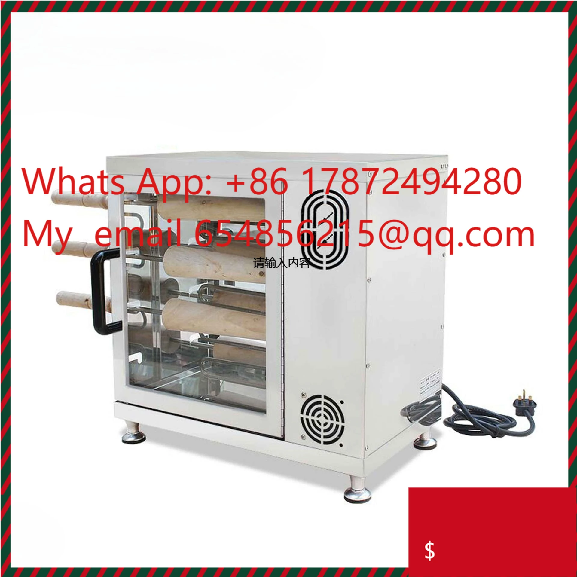 Stall Shop Hungarian Chimney Roller Baking Loaf Cake Roller Stove chimneycakeoven Startup