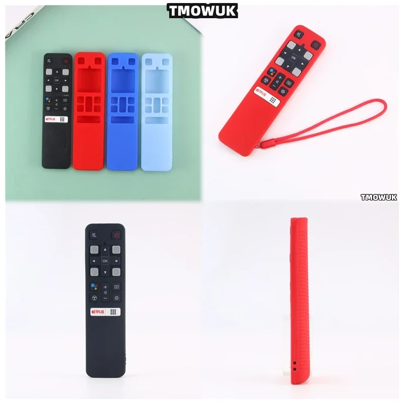 

For TCL RC802V FMR1 FNR1 TV Remote Control Silicone Protective Cover Case Anti-drop Anti-scratch Shockproof TMOWUK