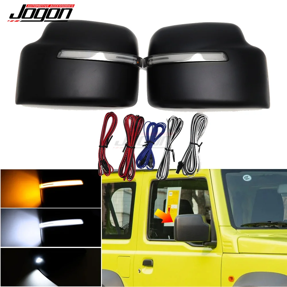 

2PCS Led Dynamic Turn Signal Indicator Repeater Light For Suzuki Jimny JB64W JB74W 2019 2020 Rearview Mirror Puddle Parking Lamp