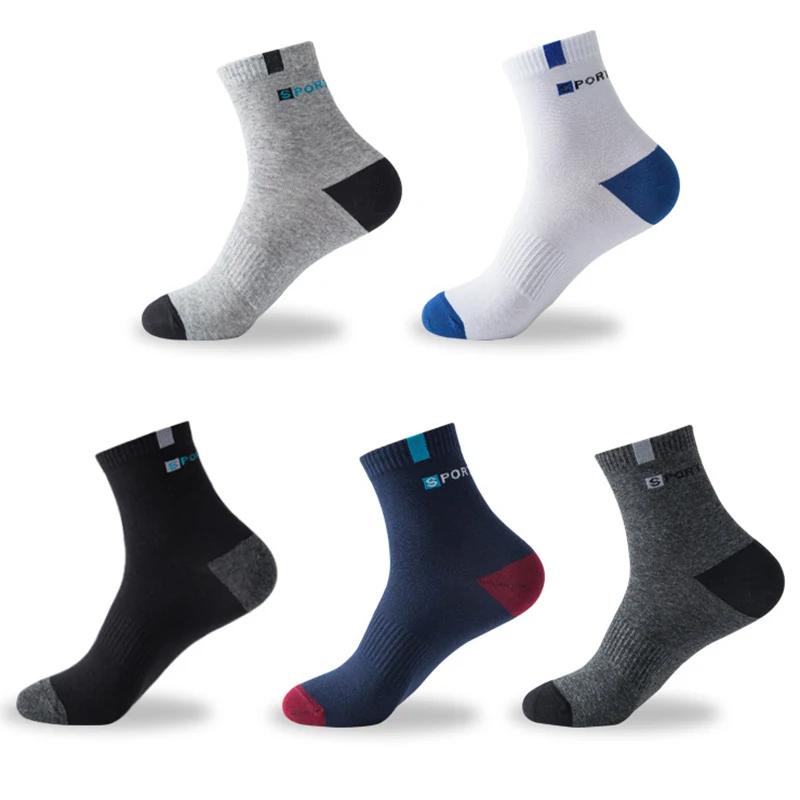 5 pares de calcetines de negocios desodorantes transpirables de fibra de bambú de alta calidad calcetines de tubo para hombre Otoño Invierno Primavera Verano de talla grande