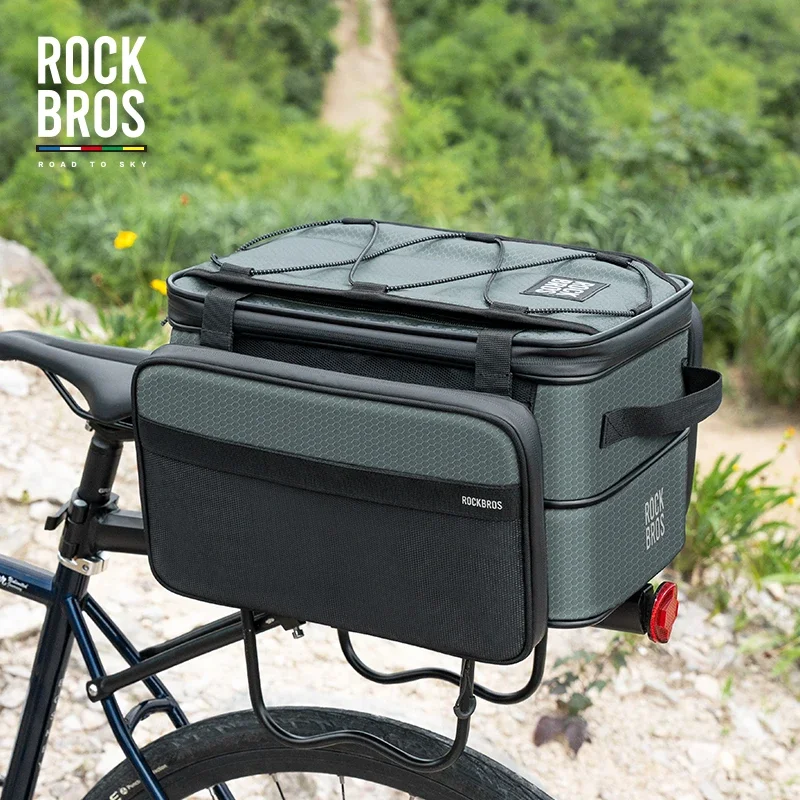 

ROCKBROS ROAD TO SKY High-end Multifunction Bike Rack Bag Waterproof Cycling Road Bike Trunk Bag Hard Shell Carrier Bag