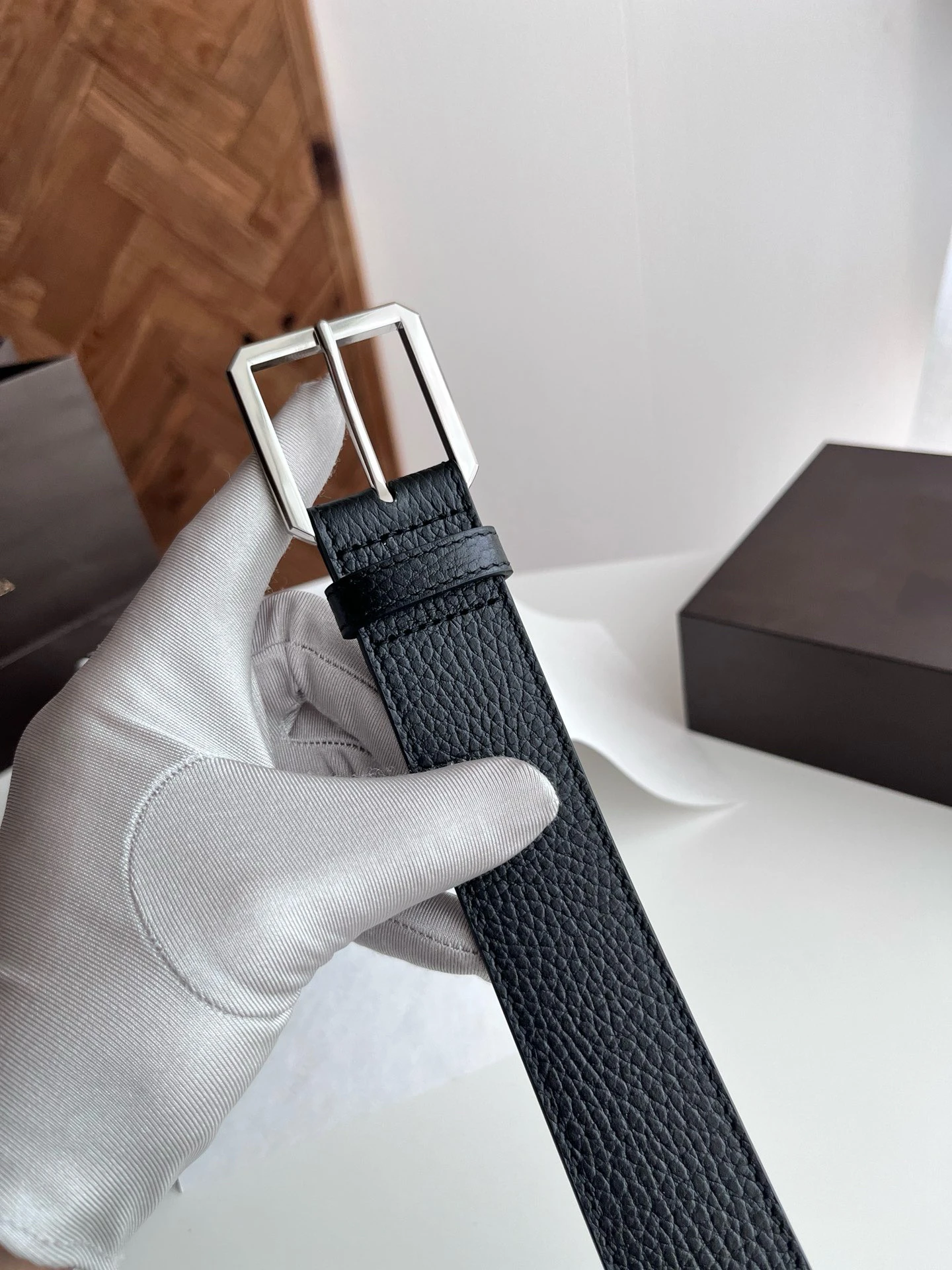 High Quality 3.5cm Leather Business Men Belt Luxury Brand Designer famous Belts for men Jeans Strap Male Metal Buckle Belt