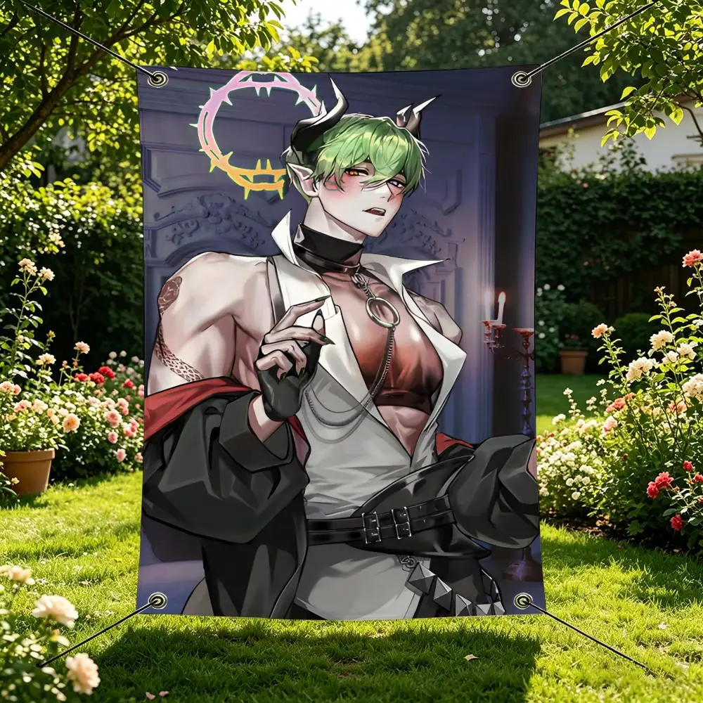 Art K-Kiss in Hell Flags, Outdoor Decorations, Music Bars, Home Interiors, Patio and Garden Decorations