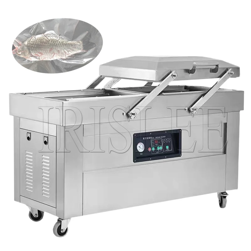 

Fully Automatic Vacuum Packer Sealer Machine Double Room Vacuum Packaging Machine Vacuum + Sealing + Pringting Machine