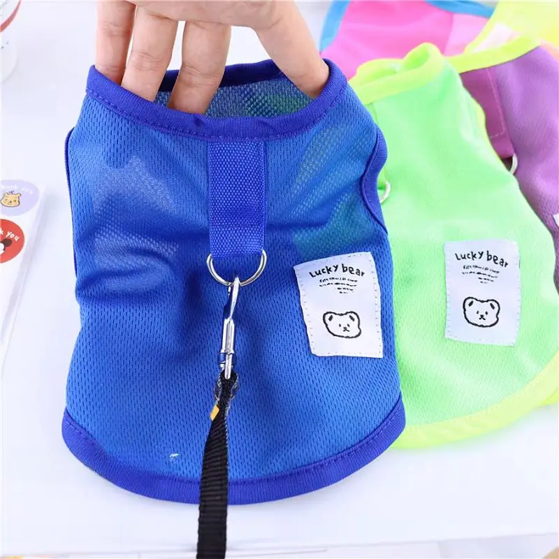 Puppy Summer Breathable Dog Vest Pet Clothes For Small Medium Dogs Cat Vest T-shirt Teddy Thin Shirts Outdoor Pet Dog Clothing