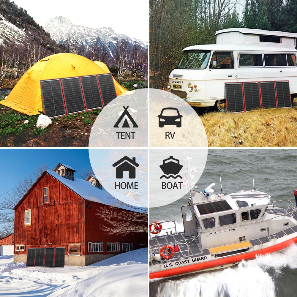 Dokio-フレキシブルソーラーパネル295W 18V,ポータブル,折りたたみ式,キャンプ,ボート,RV,旅行,家庭,車用