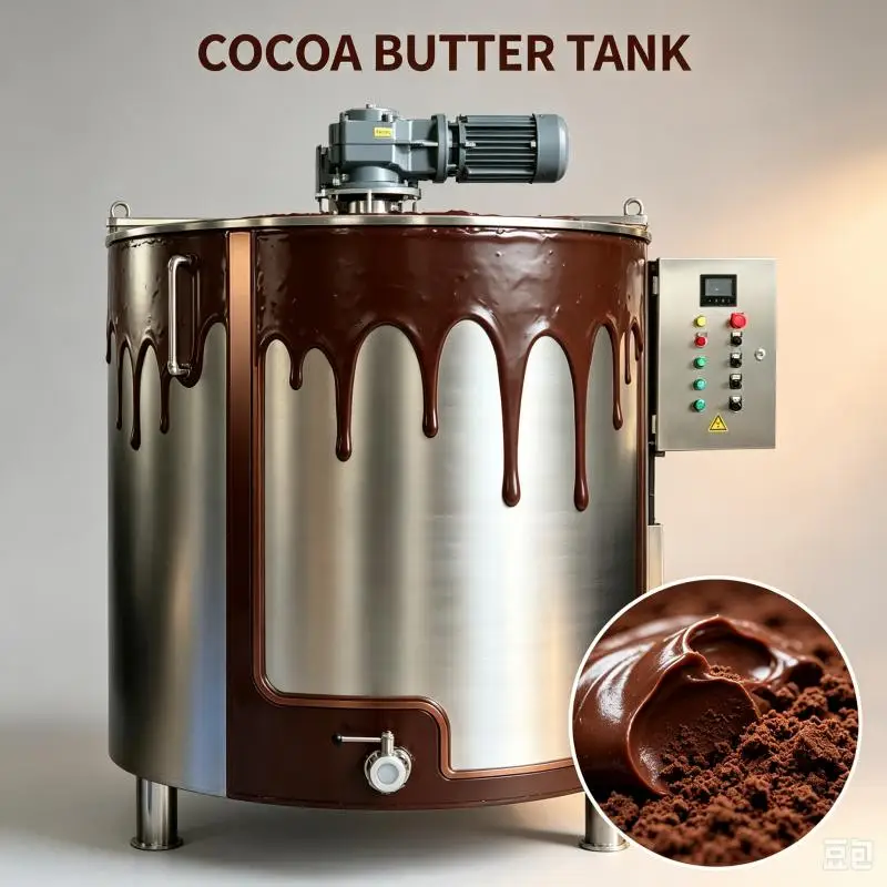 Chocolate Melter Machine Temperature Controlled Holding Tank Food Grade Stainless Steel Storage System for Chocolate Factory