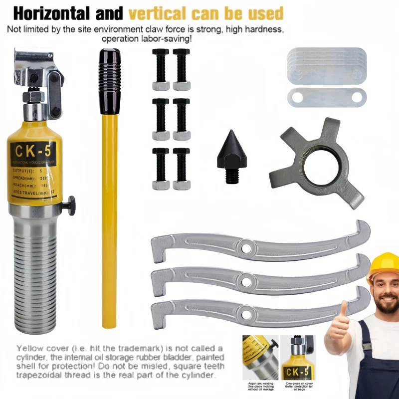 

5 Ton Hydraulic Gear Puller Wheel Bearing Puller Separator Tools Adjustable Two Three Jaws Garage Repair Shop Gears for car