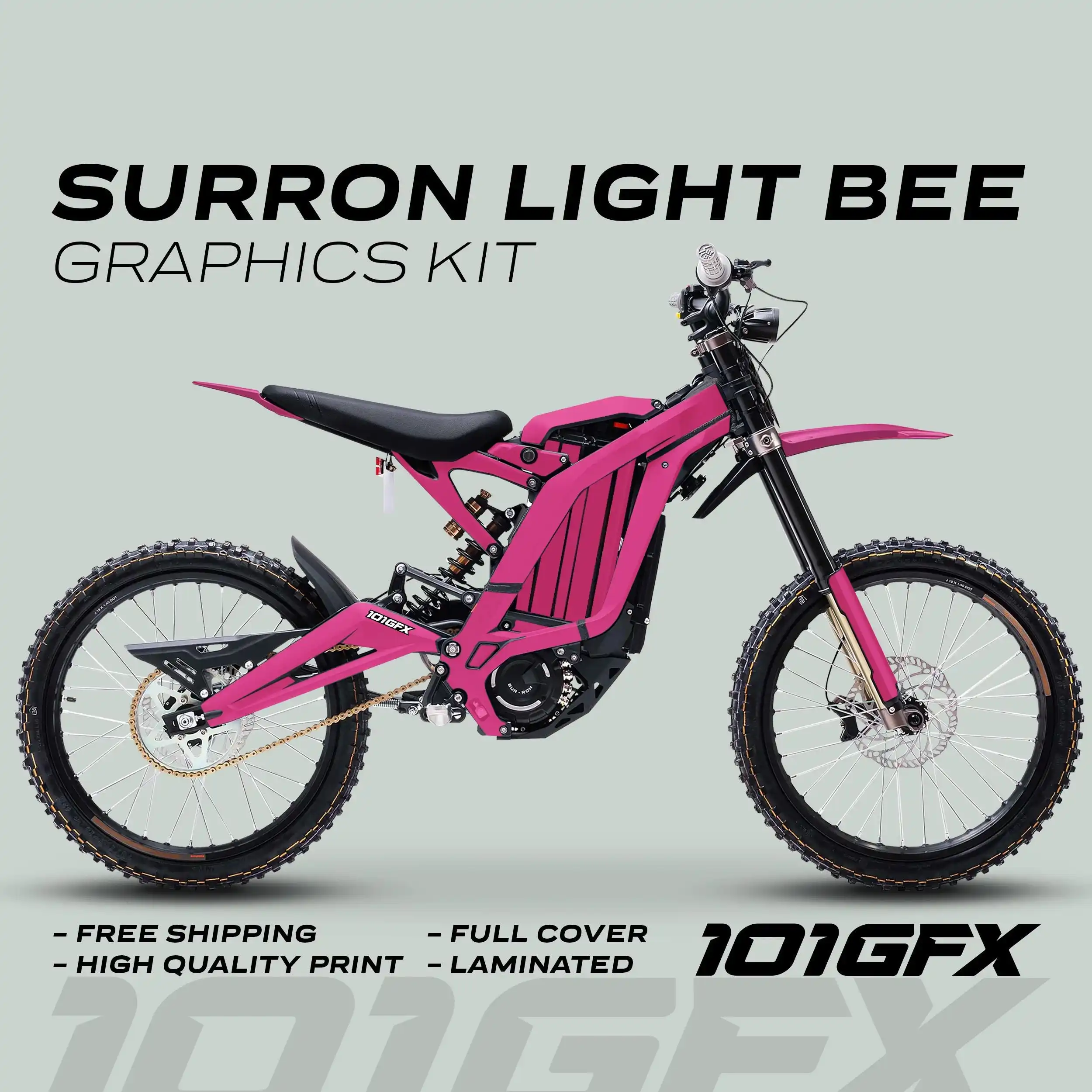 Graphics Kit MONO COLOR PINK Stickers Color change laminated Decals single color   lbx l1e Segway x260 For Surron Light Bee X