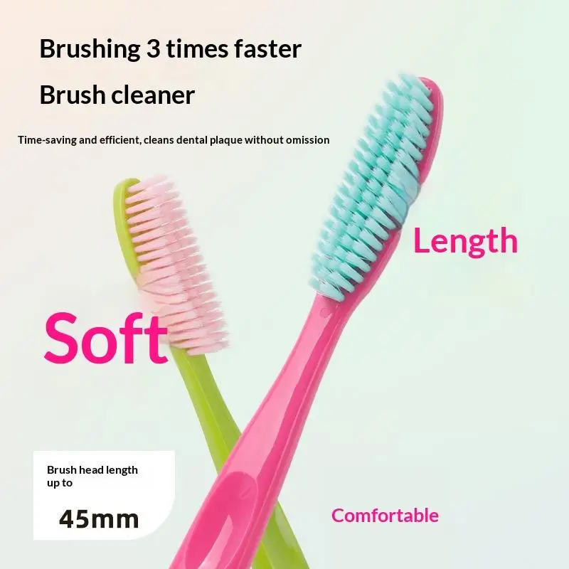 New 5 PCS Adult Toothbrush Head Extended Widened Individual Packing Advanced Soft Bristle For Daily Oral Cleaning