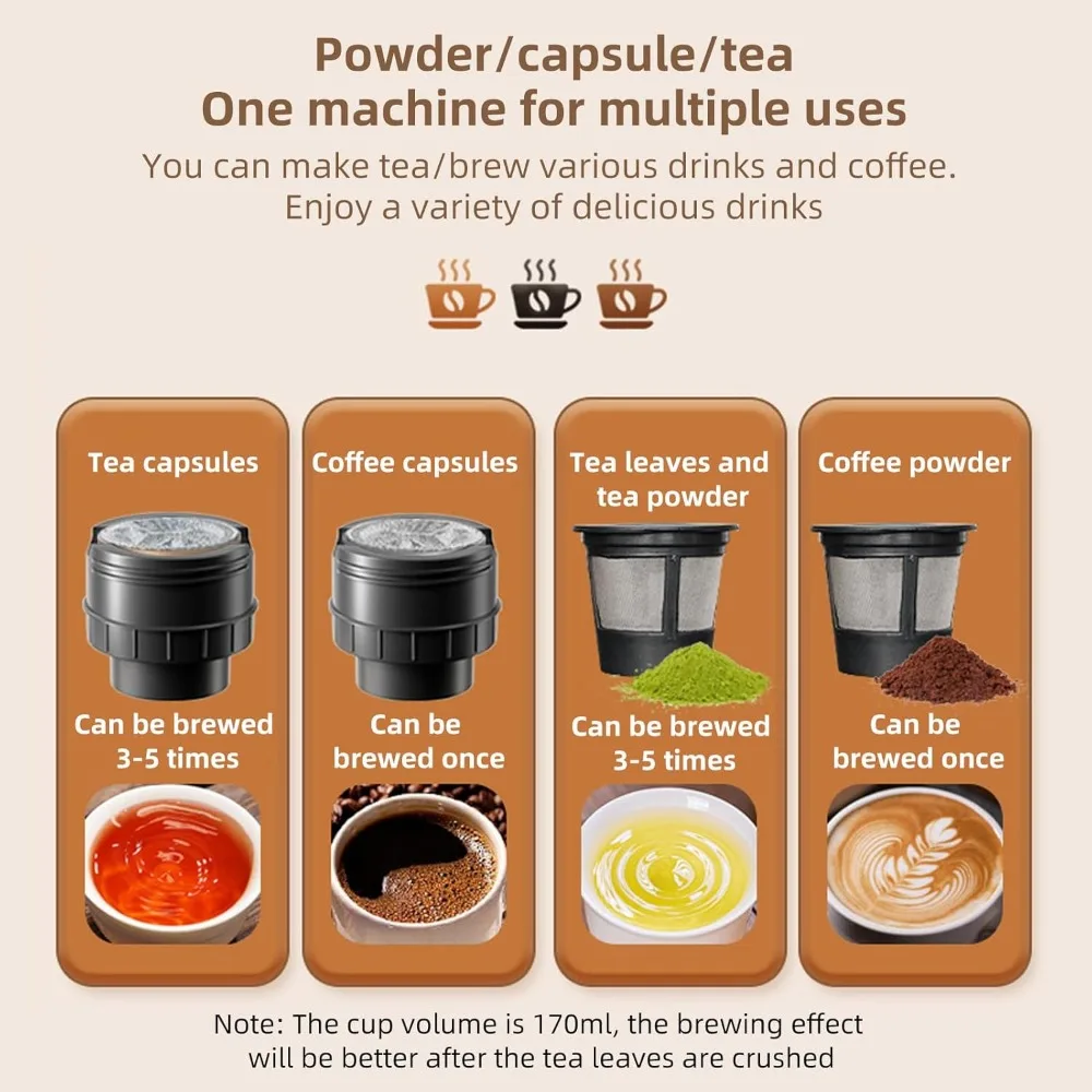 2025 Portable Electric Espresso Coffee Machine One Button Operation with Light Cordless Rechargeable Handheld Coffee Machine