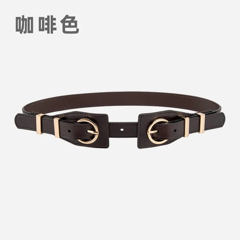 本革レディースベルト、ファッショナブルなドレススーツ装飾ワイドベルト、ハイエンドニッチベルト