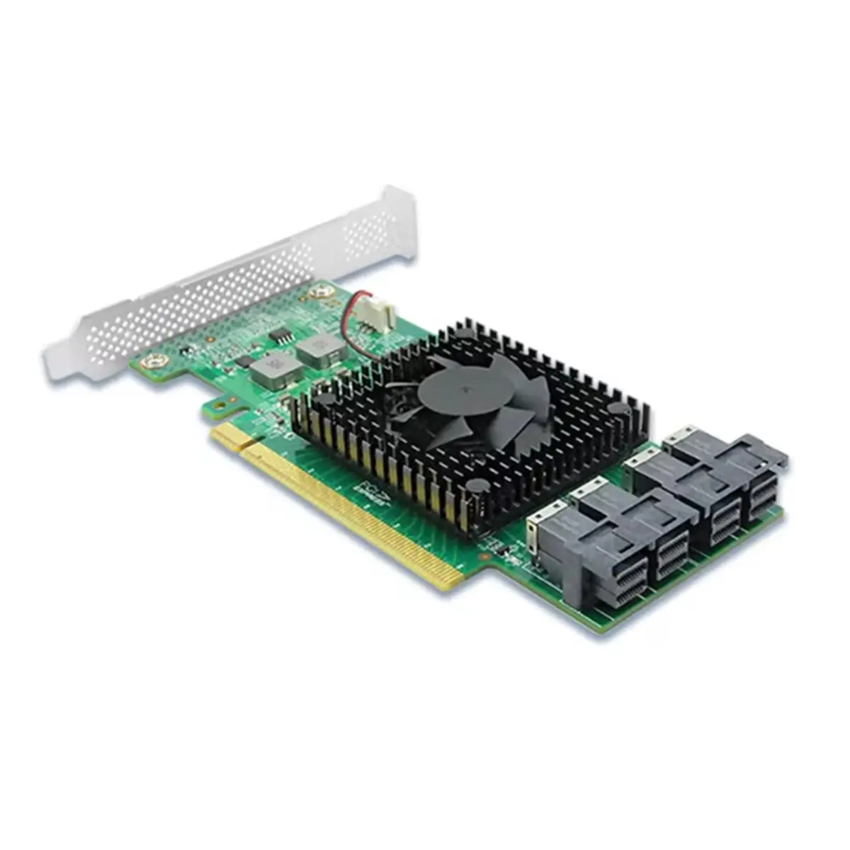 

[VALUE PACK]PCIe3.0 X16 to 4 X U.2 NVMe SSD Switch Adapter with PLX8747 Controller,Doesn'T Require the Motherboard Bifurcation