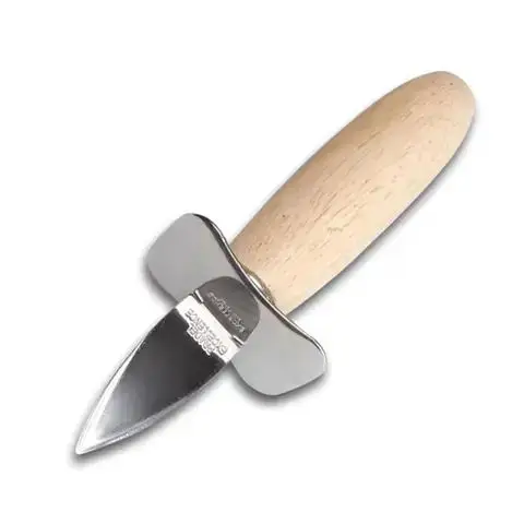 1pcs Steel Seafood Scallop Pry Knife With Wooden Handle Oyster Knives Sharp-edged Shucker Shell Seafood Opener