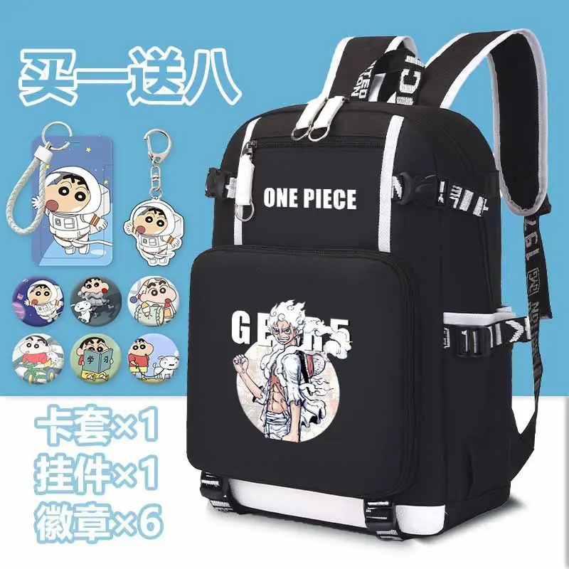 One Piece New Cartoon Student Schoolbag Large Capacity Casual and Lightweight Shoulder Pad Waterproof Stain Resistant Backpack