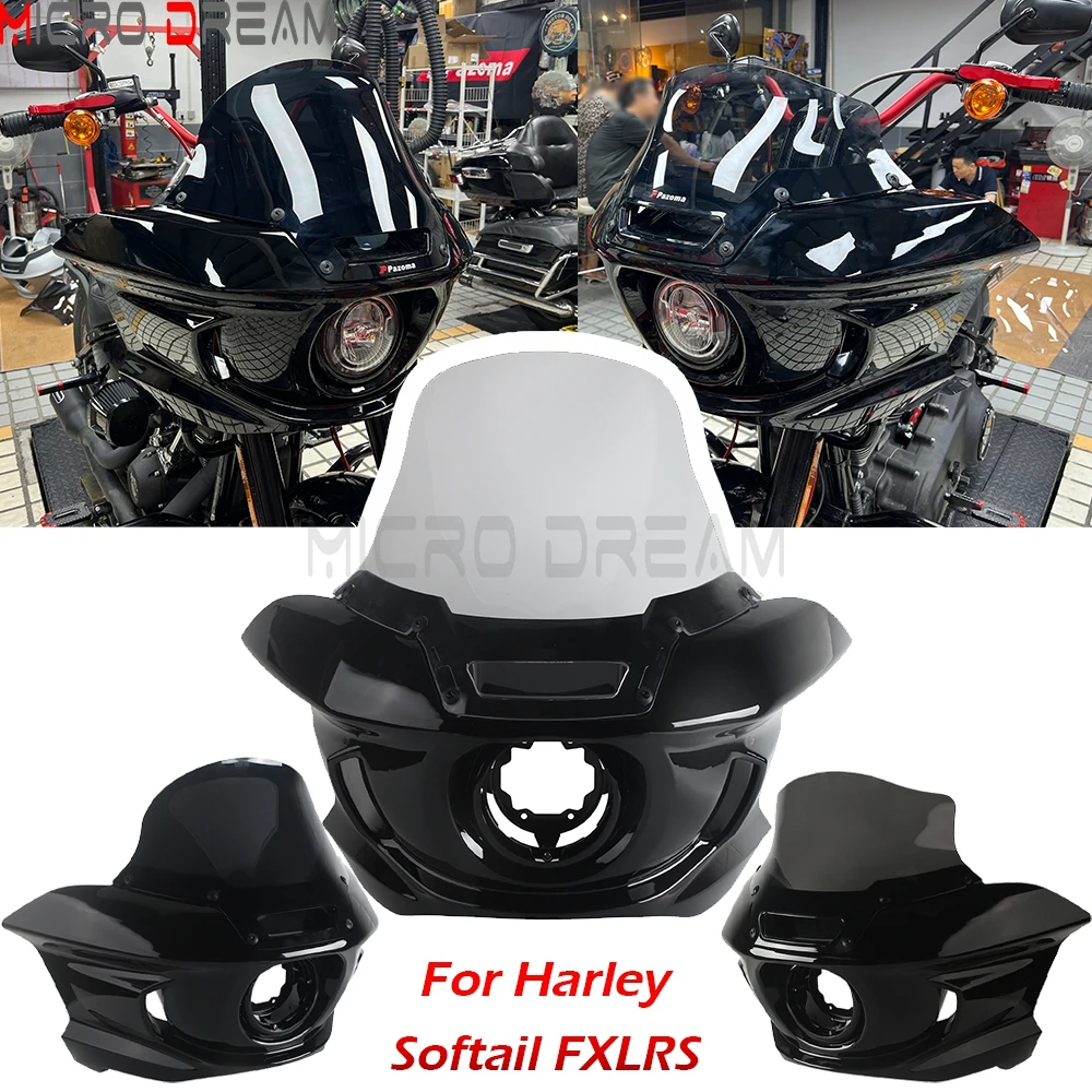 

ST обтекатель для Harley Softail Low Rider S 117 FXLRS 2022-2025, комплект обтекателей передних фар мотоцикла, обтекатели лобового стекла с кронштейном