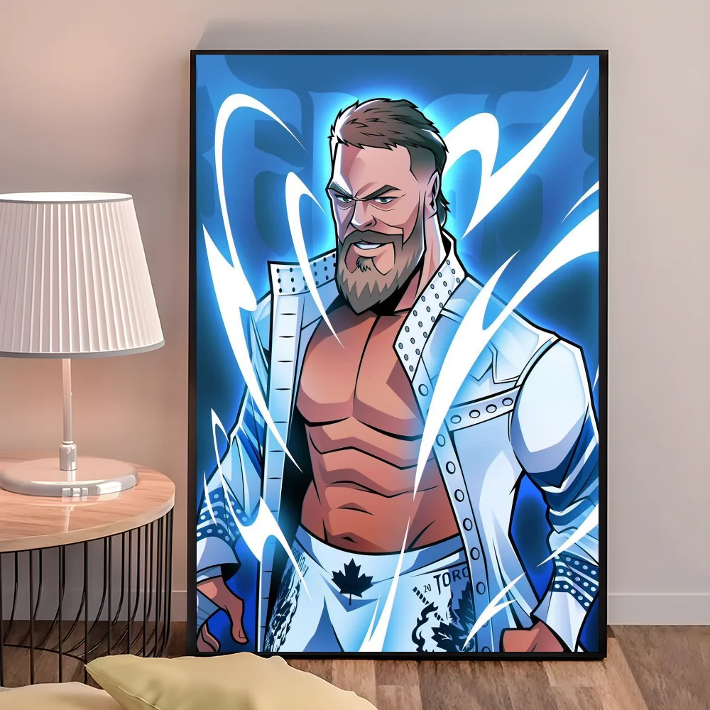 1PC World Wrestling Wwe Poster Self-adhesive Art Waterproof Paper Sticker Coffee House Bar Room Wall Decor