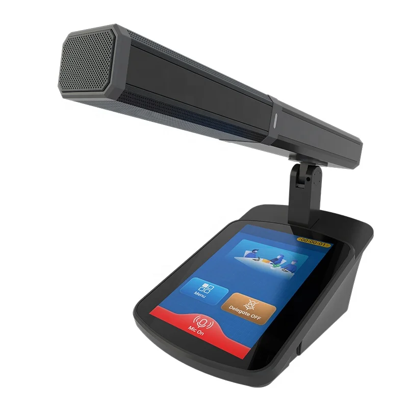 Meeting Room Audio Conference System Full Digital Touch Screen Conference Microphone  With 63+1 Simultaneous Interpretation