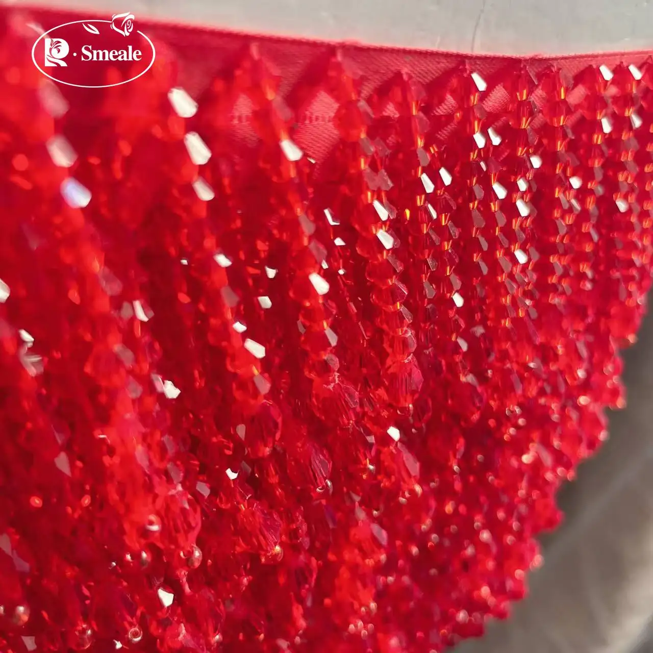 2-5 Yards. 25 Farben, hohe Dichte, funkelnde Kristallquaste. Spitzenbesatz. Kleiderquaste. Ohrringe, Halsketten, Kristallschmuck, DIY-Perlen. – Detail 6
