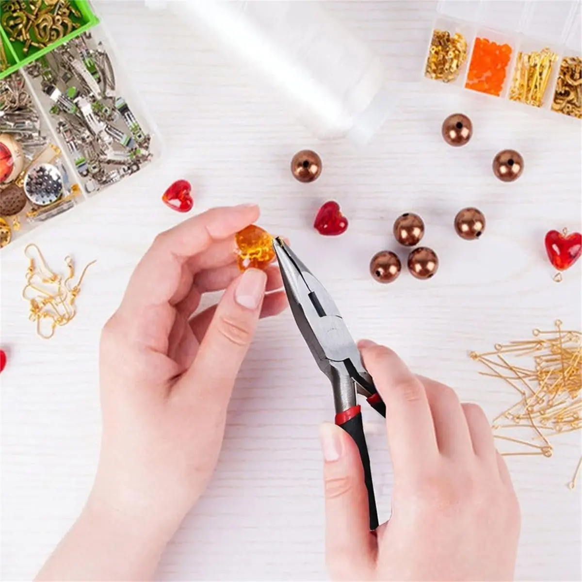 Jewelry Making Supplies Kit, Jewelry Findings & Tools for DIY Jewelry Repair, Beading, Earring & Ring Making