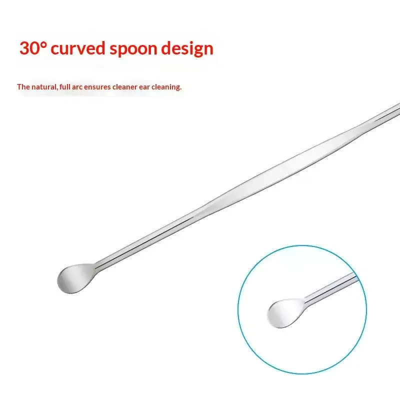 6 Pcs Stainless Steel Ear Wax Removal Tool Ergonomic Tips Storage Case For Daily Home Travel Personal Ear Care