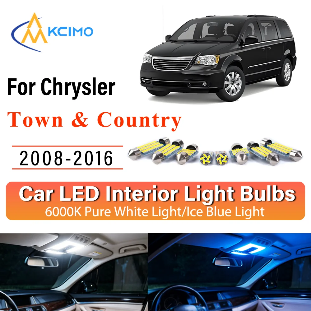 New Canbus Interior Reading Dome Vanity Light Kit For Chrysler Town & Country 2008-2016 Premium Error-Free Easy Install Lights