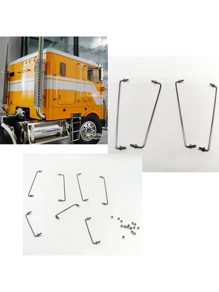 لوحة حماية مزخرفة لكابينة شاحنة RC 1/14 LESU لأجزاء الجرار الأمريكي Tamiya DIY #5