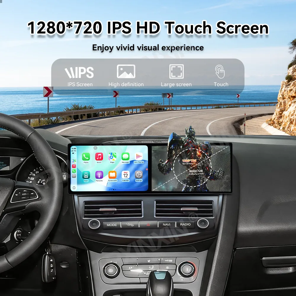 Android 15 Car Multimedia Player For Ford Focus 2012-2018 Auto Radio GPS Navigation Stereo 18.2 Inch Touch Screen Carplay HiCar