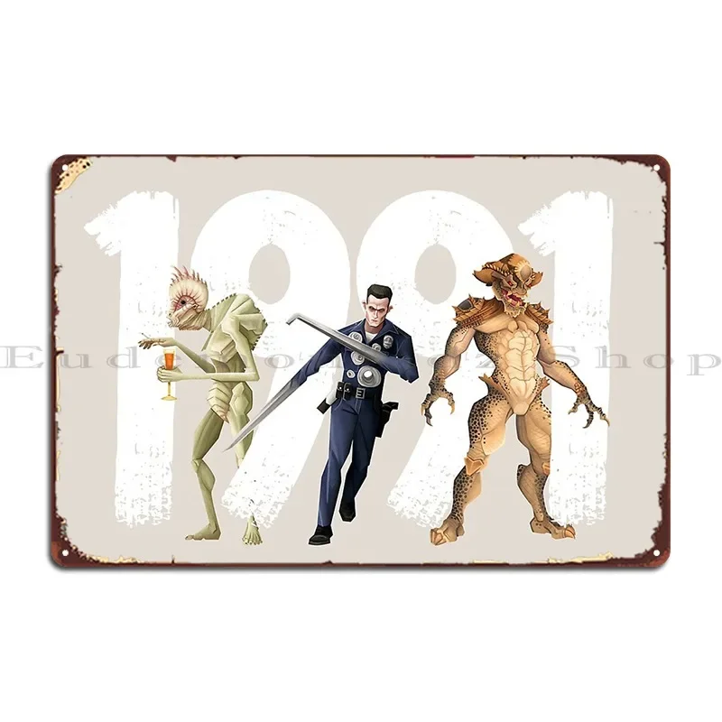 Movie Monsters From 1991 Metal Sign Painting Cinema Bar Customize Pub Tin Sign Poster