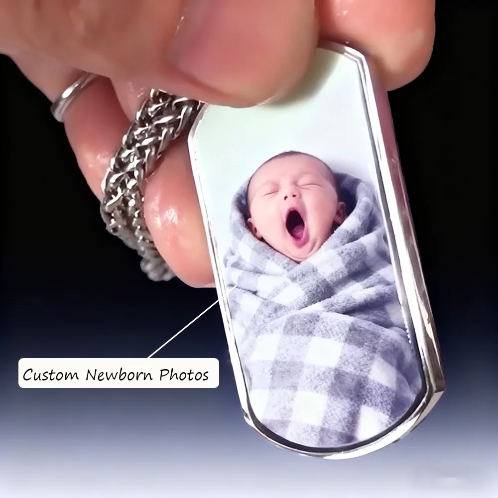

Custom Photo Inside Pendant Necklace Newborn Photography Fairy Baby Costume Baby Photoshoot Props Handmade Personalized Jewelry