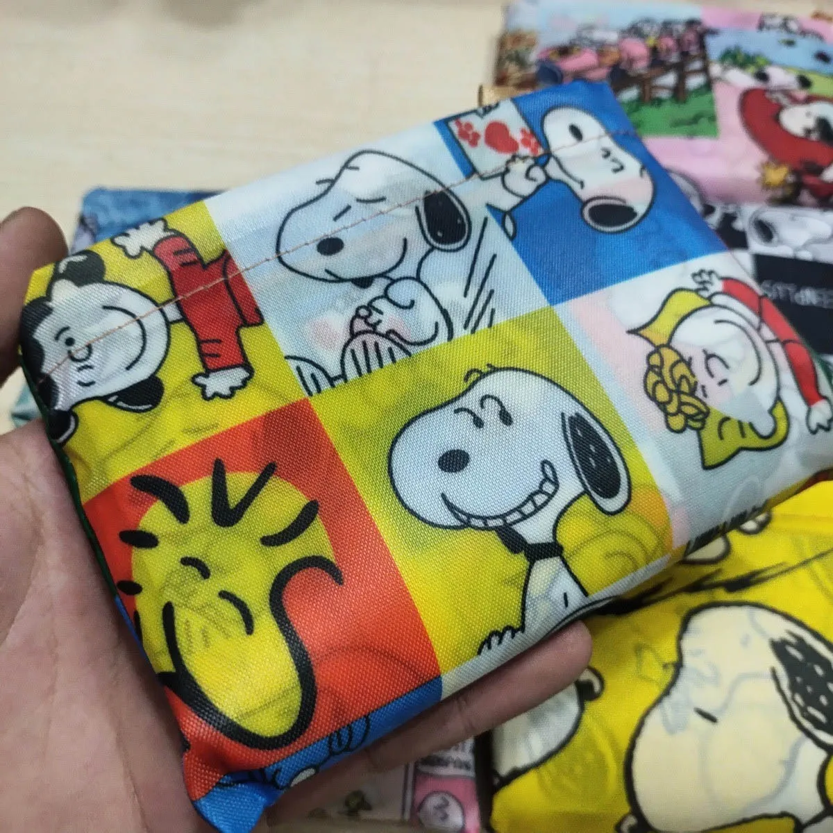 Cartoon Snoop Y Folding Shopping Bag Cute Cartoon Reusable Eco Friendly Tote Bag For Daily Grocery Storage Gifts Hot Selling view 2