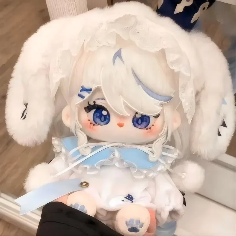 20ซม.Genshin Impact Furinaตุ๊กตาPlushหูหางBody Dress Upคอสเพลย์Plushieหุ่นของเล่นคริสต์มาสตุ๊กตาผ้าฝ้าย