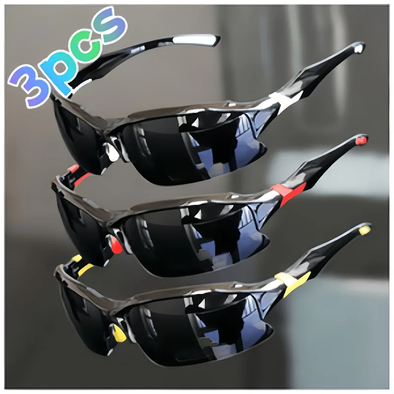 

3-Pack, unisex polarized glasses, suitable for outdoor riding