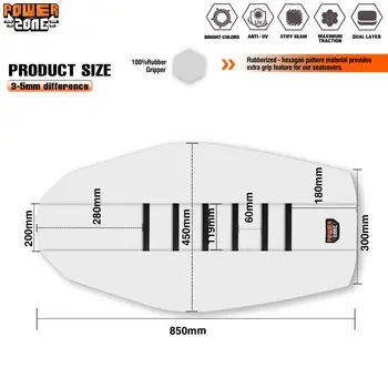 Powerzone 通用型摩托車座椅套,柔軟防水防滑羅紋設計,適用於 SXF EXC KXF CRF YZF WR TC TE 等車型。 8 最佳銷售 越野摩托車座椅套 - №1