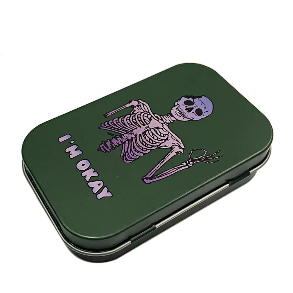 

Skull Design Cigarette Tobacco Case Humidor Rolling Paper Box Holder Smoking Accessories Halloween Gift Spring Festival Gift