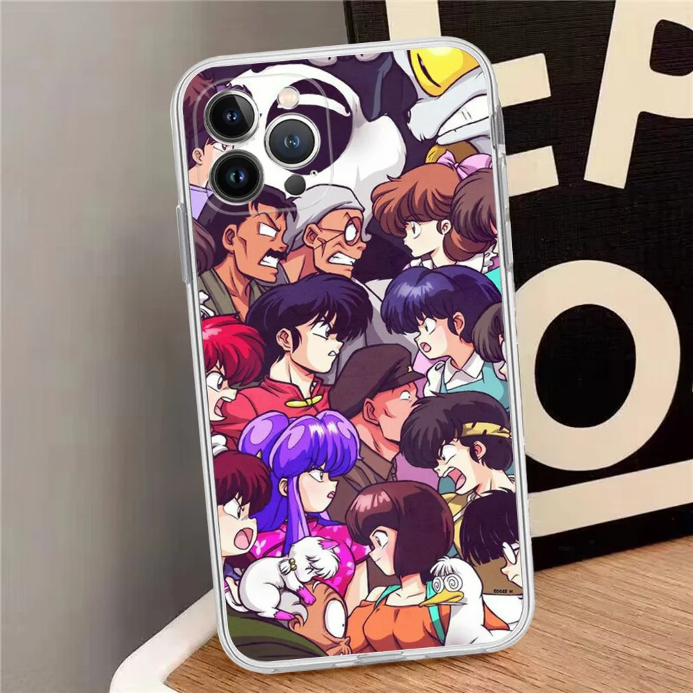 Cartoon Ranma 1 2 Phone Case Silicone Soft for iphone 15 14 13 12 11 Pro Mini XS MAX 8 7 6 Plus X XS XR Cover