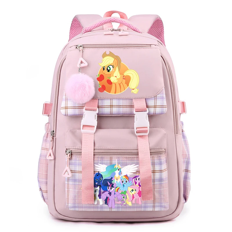 My Little Ponys Kids Anime Cute Backpack Children Cartoon Book Bag Girl Fashion Print Schoolbag Student Casual New Knapsack Gift