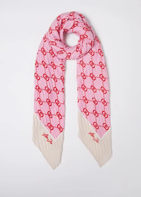 Wholesale -2024 Winter new women\'s classic fashion Alphabet print scarf Warm pink shawl