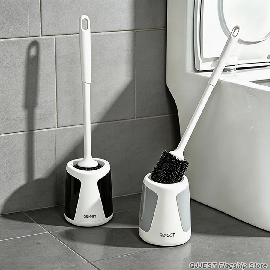 Toilet brush Household Silicone No Blind Spot Long Handle Cleaning Brush Bathroom Accessories