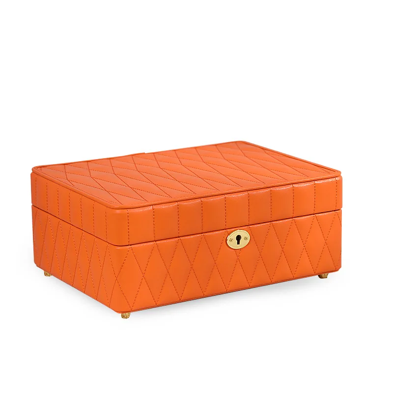 

Counter Double Jewelry Display Box Home With Lock Earrings Ring Necklace Storage Box Jewelry Packaging Box Spot