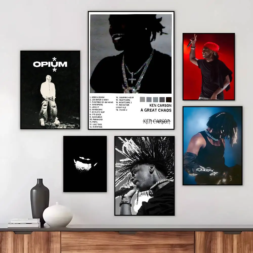 Good Rapper K-Ken Carson Poster Art HD Canvas Advanced Aesthetic Printing Paper Wall Art for Living Room Home Decor