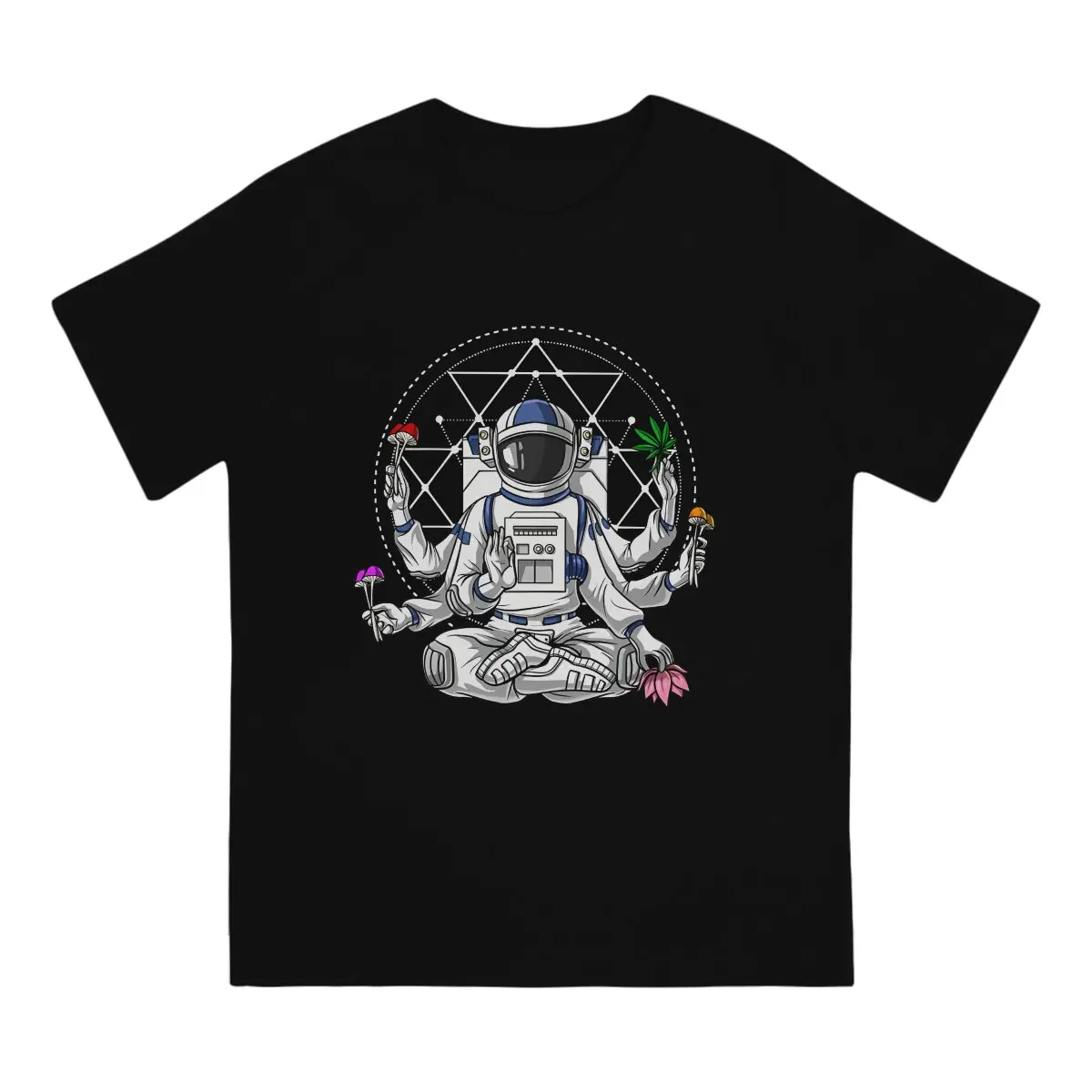 Psychonaut Psychedelic Astronaut Awesome Pure Cotton Tee Shirt Short Sleeve Psychonauts T Shirt Crewneck Clothing Classic