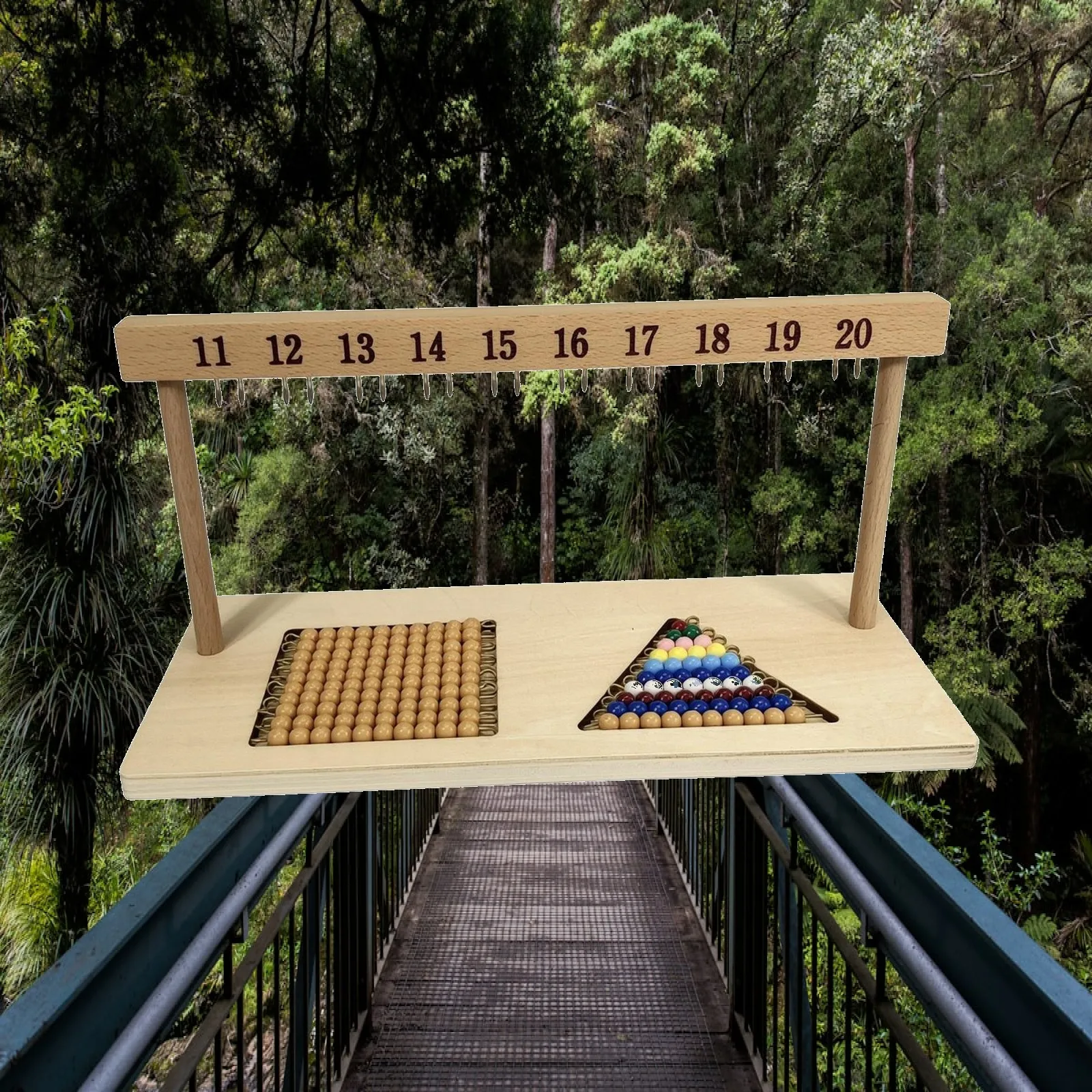Wooden Arithmetic Bead Abacus for Kids Learning Counting Toy Educational Math Frame for Children Homeschool Preschool Activity